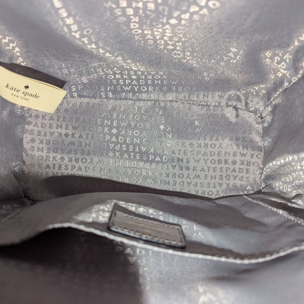 Kate Spade Star Bright Owl Tomi Grey Leather Backpack LNC - Picture 8 of 9